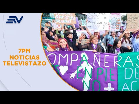 Manifestaciones en Ecuador por Día de la Mujer: Jóvenes y fundaciones Unidos | Televistazo |Ecuavisa