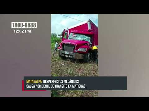 Camión se volcó en la carretera Matiguás - Nicaragua