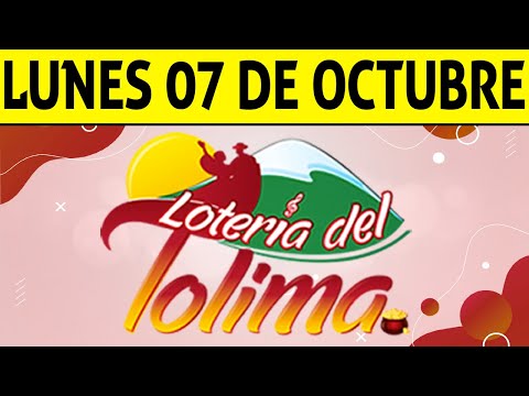 Resultados Lotería del TOLIMA Lunes 7 de Octubre de 2024  PREMIO MAYOR