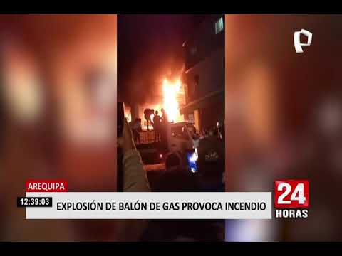 Arequipa: balón de gas explota y causa incendio en vivienda