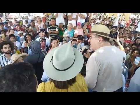 MILES DE GUATEMALTECOS RECIBEN A BERNARDO AREVALO EN SAN MARTIN ZAPOTITLAN RETALHULEU GUATEMALA