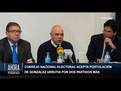 Consejo nacional electoral acepta postulación de González Urrutia por dos partidos más