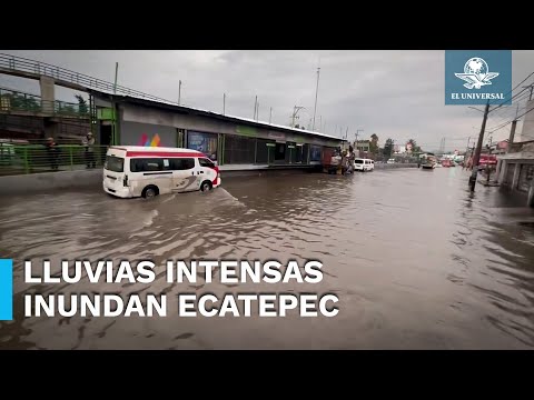 Fuertes lluvias en Ecatepec afectan el servicio del Mexibús