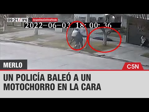 UN POLICÍA BALEÓ a un MOTOCHORRO que QUISO ROBARLE a una MUJER