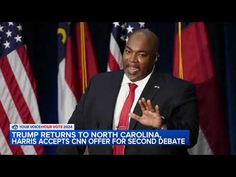 Trump returns to NC, Harris accepts offer to 2nd debate