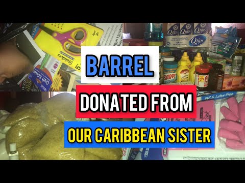 BARREL RECEIVED FROM TRINIDADIAN LIVING IN NEW YORK / CARIBBEAN SISTER SHOWING LOVE TO OUR JAMAICANS