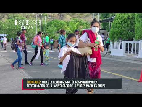 Feligreses participan en peregrinación del 41 aniversario de la virgen de Cuapa - Nicaragua