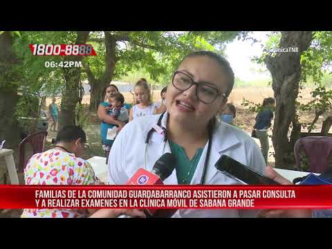 Pobladores asisten a pasar consulta en clínica móvil de Sabana Grande – Nicaragua