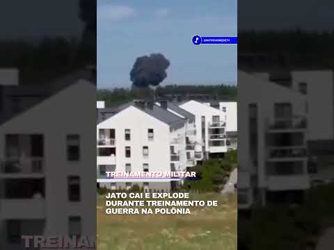 Jato militar cai e explode durante treinamento militar na Polônia