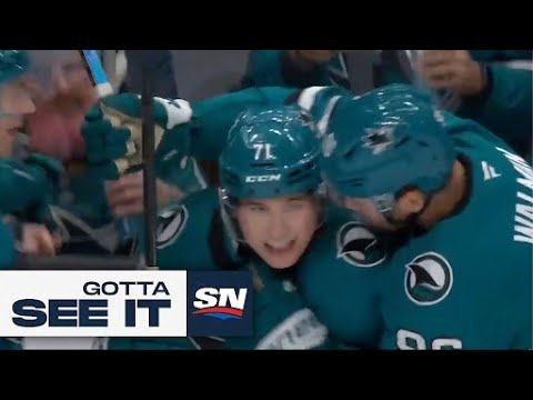 Gotta See It: Sharks Celebrini scores First NHL Goal In Style with Spin-O-Rama