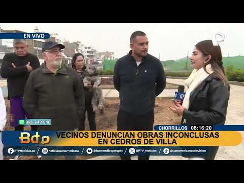 Chorrillos: vecinos denuncian obras inconclusas en malecón Cedros de Villa