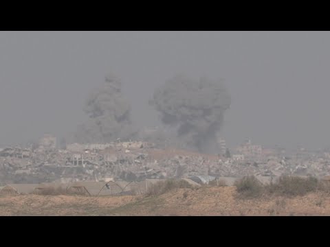 Forte explosion dans le centre de Gaza, vue depuis le côté israélien de la frontière | AFP Images
