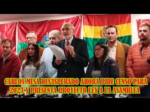 CARLOS MESA APOYA EL SEPARAR BOLIVIA CON EL FEDERALISMO QUE PROPONE FERNANDO CAMACHO..