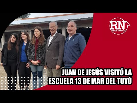 Juan de Jesús visitó la escuela 13 Mar del tuyú