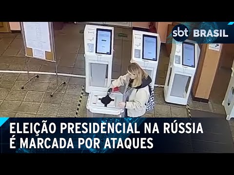 Eleições na Rússia: Segundo dia marcado por incidentes e controvérsias | SBT Brasil (16/03/24)