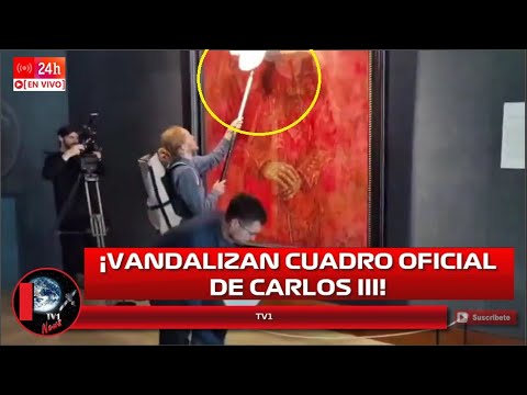 ¡Zaaz! Vandalizan polémico retrato oficial del rey Carlos III