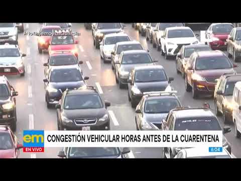 Panamericana sur: congestión vehicular horas antes de la cuarentena