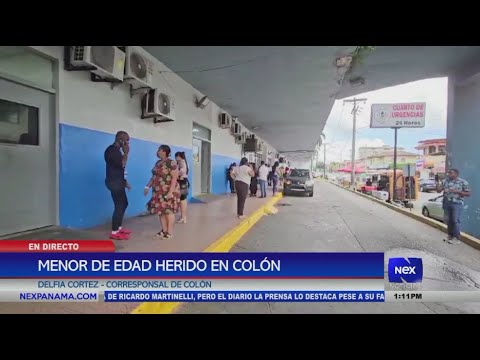 Menor de edad herido de bala cerca de centro educativo en Colo?n
