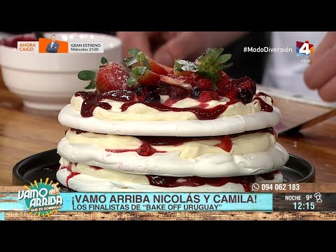 Vamo Arriba que es domingo - Camila y Nicolás de Bake Off Uruguay cocinan Pavlova
