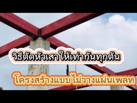 ตัดหัวเสาเท่ากันทุกต้นการทำโค