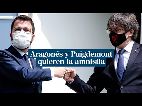 Aragonès y Puigdemont exigen a Sánchez la amnistía para que el prófugo pueda regresar a España