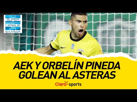 AEK y Orbelín Pineda golean al Asteras y son sublíderes en Grecia