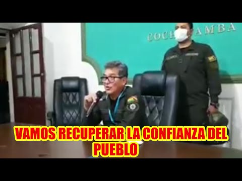 CONFERENCIA DEL NUEVO COMANDANTE POLÍCIAL DE COCHABAMBA MAXIMILIANO DAVILA..