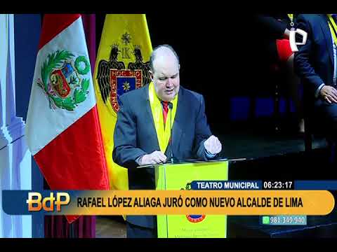 Rafael López Aliaga juró como nuevo alcalde de Lima