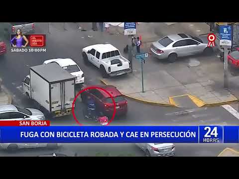 Persecución en San Borja: serenos y policías intervienen a ladrón de bicicletas