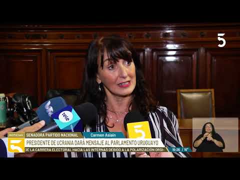 El presidente de Ucrania, Volodímir Zelenski, dará un mensaje al Parlamento uruguayo