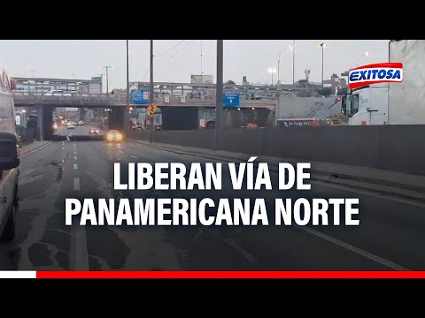 SMP: Liberan vía de Panamericana Norte luego de derrame de material inflamable de cisterna