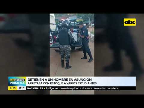 Detuvieron a un asaltaestudiantes  Apretaba con estoque a escolares en el barrio San Pablo