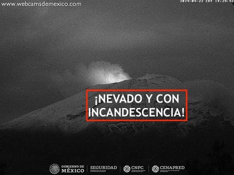#POPOCATÉPETL | ¡Nevado y con incandescencia! El #Volcán #EnVivo