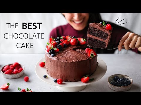 The BEST chocolate cake » eggless, dairy-free, vegan 🥳