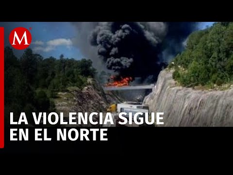 Sujetos armados realizan bloqueos y quema de tráileres en la carretera Durango-Mazatlán