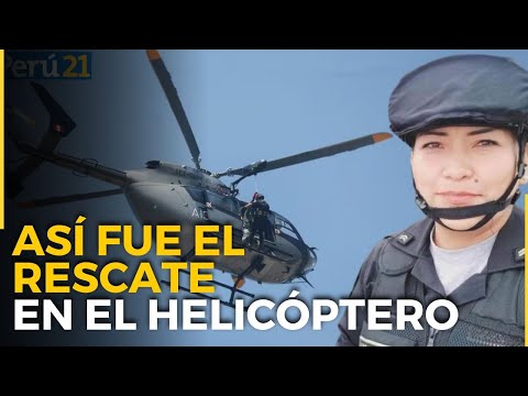 ASÍ FUE EL RESCATE en el helicóptero PNP del hombre atrapado en azotea de incendio en Centro de Lima
