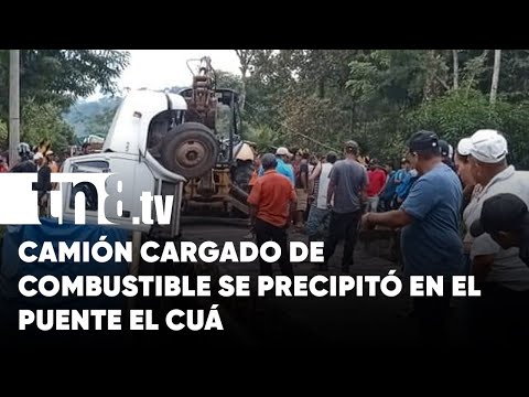 Vivo de milagro camionero tras precipitarse en un puente en El Cuá - Nicaragua