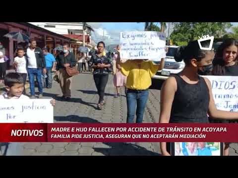 Familia pide justicia por accidente fatal en Acoyapa, Chontales