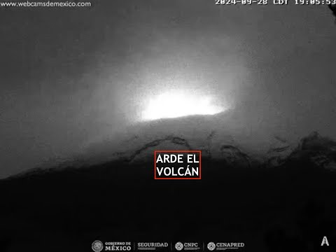 #POPOCATÉPETL | La incandescencia enciende al #Volcán #EnVivo