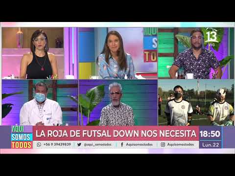 Diego Mono Sa?nchez y Esteban Paredes apoyan a la Roja Futsal Down . Aqui? Somos Todos.