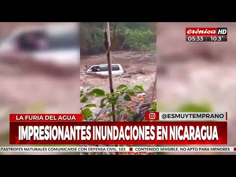 Inundaciones en Nicaragua: logró salir de su vehículo, pero terminó perdiendo la vida