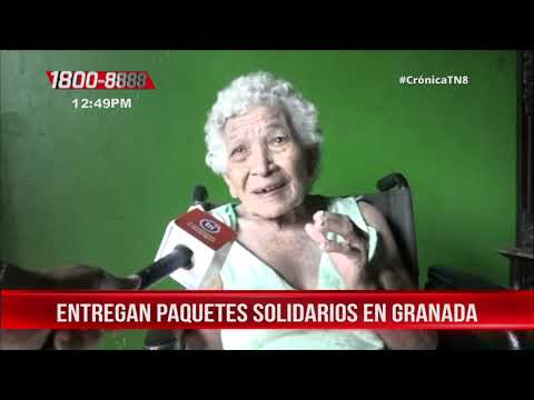 Promotoría Solidaria entrega paquetes alimenticios en Granada - Nicaragua