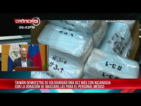 Taiwán firme con Nicaragua: sistema de salud recibe 1.5 millones de mascarillas