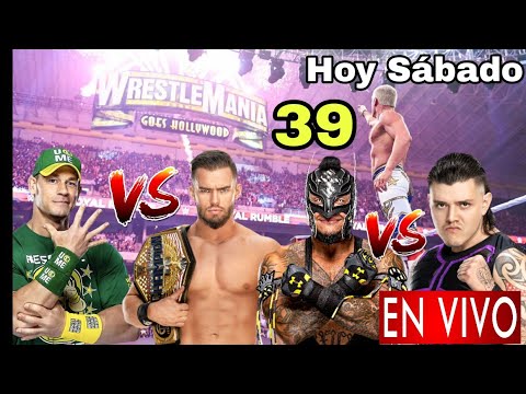 John Cena vs Austin Theory en vivo, Rey Mysterio vs Dominik Mysterio en vivo Wrestlemania 39 en vivo
