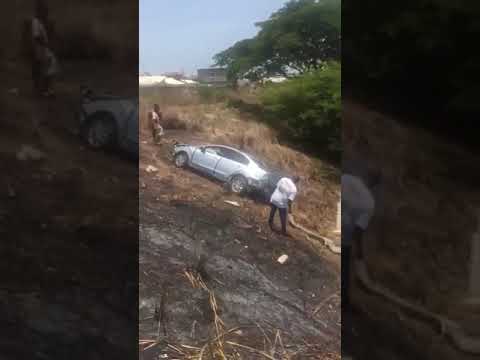 Car Fly Over Gully In Jamaica @Girlz Connection Tv