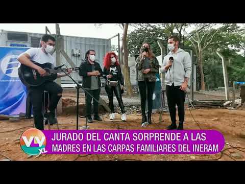 Jurado del @Canta Conmigo Paraguay sorprende a las madres en las carpas familiares del INERAM