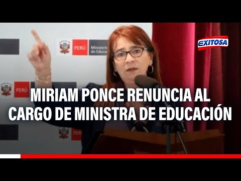 ¡Una baja más! Miriam Ponce Vértiz renuncia al cargo de ministra de Educación