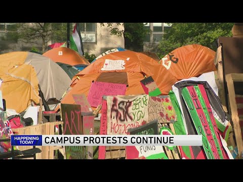 Camp protests continue