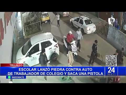 TRUJILLO: ESCOLAR LANZÓ PIEDRA CONTRA AUTO DE TRABAJADOR DE COLEGIO