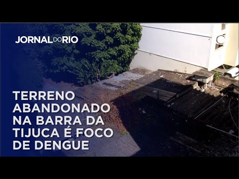 Terreno abandonado na Barra da Tijuca tem foco de dengue